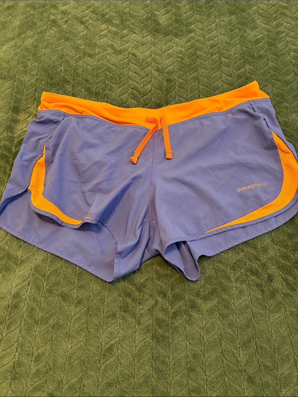 Patagonia Women’s Strider Running Shorts Purple Orange Medium